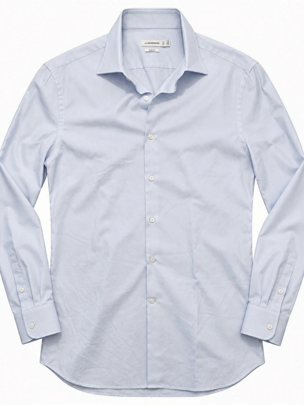 J.LINDEBERG crispy Striped Dress Shirt (fold edges still visible)